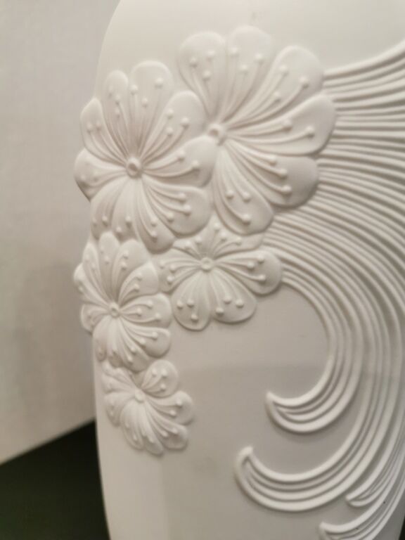 M Frey's white biscuit vase for Kaiser