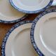6 vintage ironstone dinner plates Great Universal British