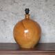 Large glazed terracotta lamp, signed globe lamp, vintage lamp, table lamp, living room lamp, interior decoration.