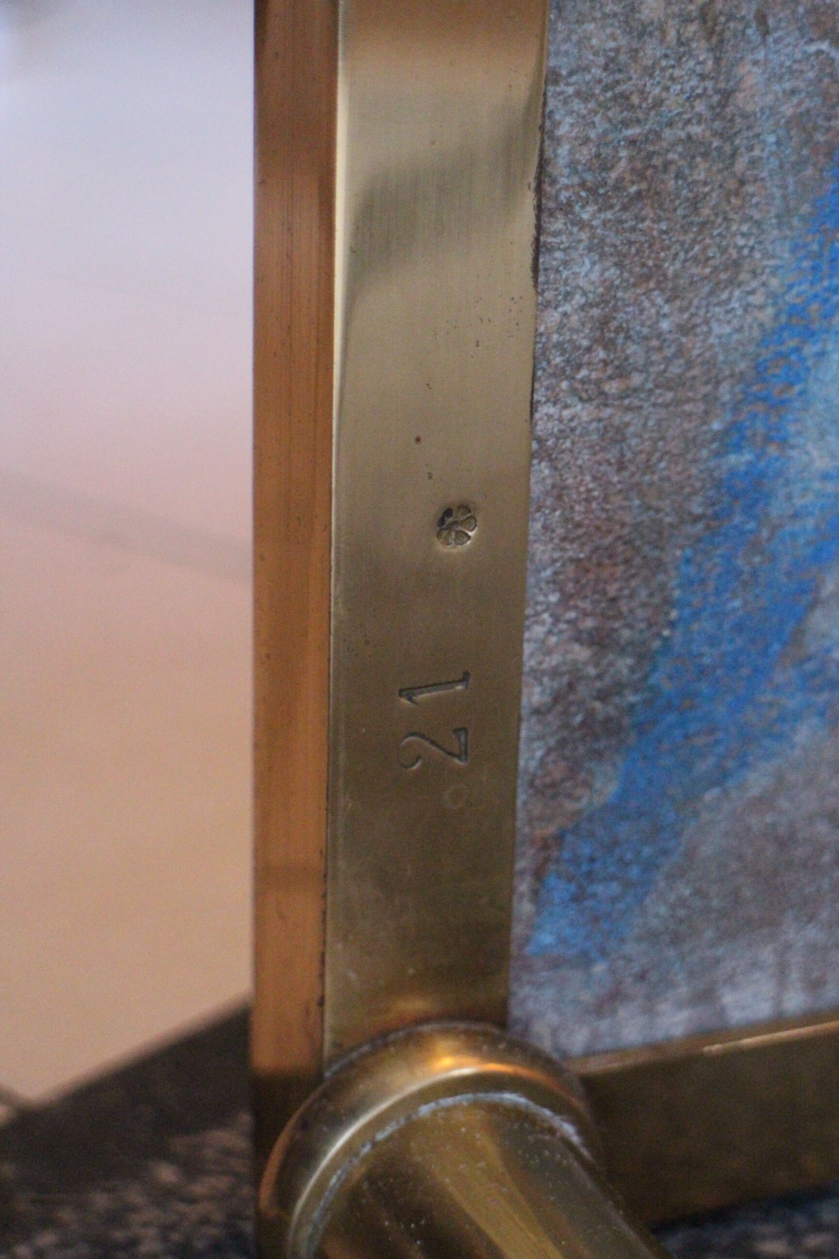 Brass and marble coffee table