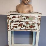 Bust "the laughing" after jean-baptiste pigalle in plaster