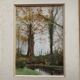 Peinture sur papier le sous bois brouillard d'automne signee jean paul barre