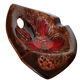 Decorative ceramic ashtray with empty pocket from Vallauris Vintage
