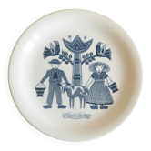 Assiette Collection Vintage Hollandaise Décor Folklorique Bleu Blanc Royal