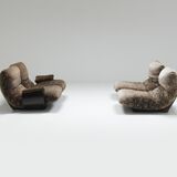 Vintage Marsala set in 'Liberty' fabric by Michel Ducaroy for Ligne Roset.