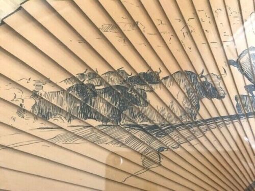 Éventail XIXème encadré