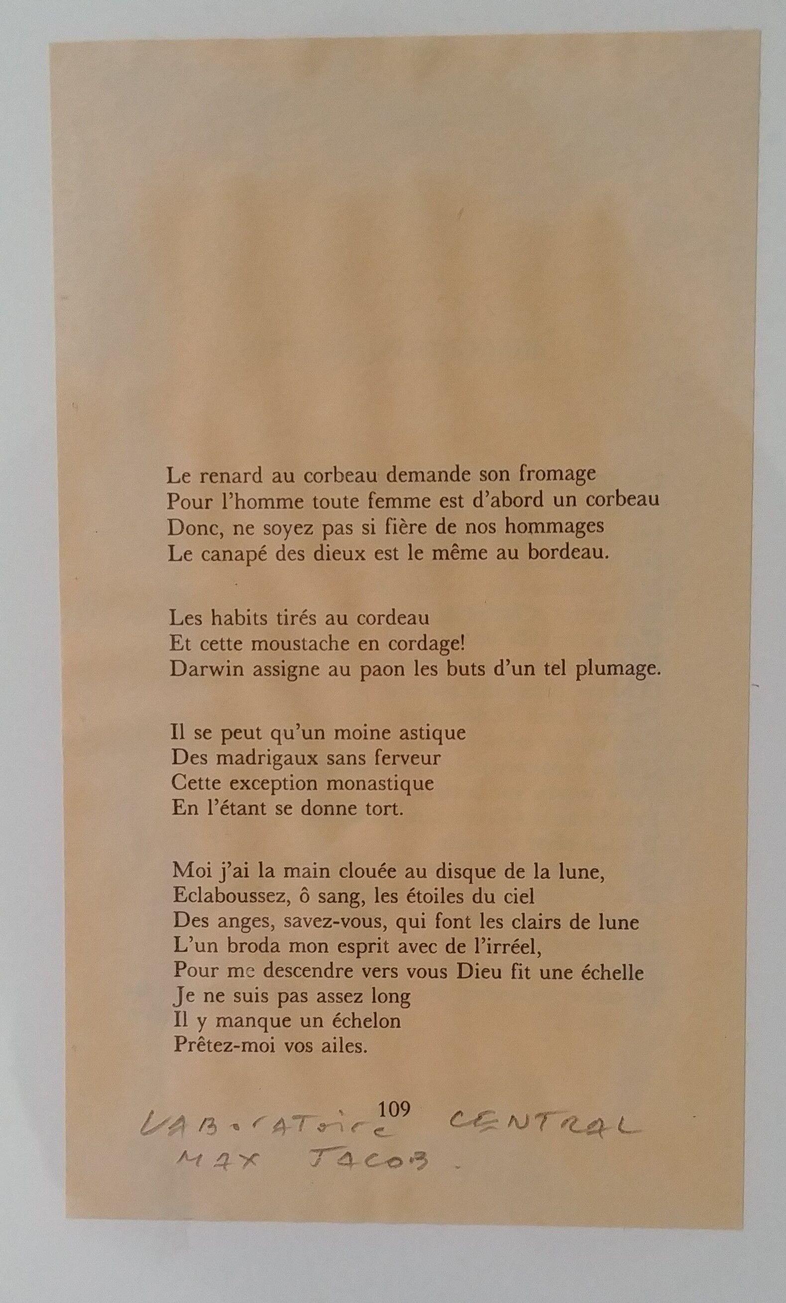 Tribute to Max Jacob