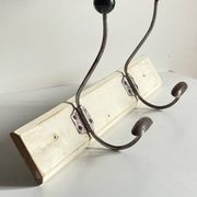 ANTIQUE SCHOOL COAT RACK White Wood
