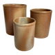 Trio of stork vases in Rigny stoneware