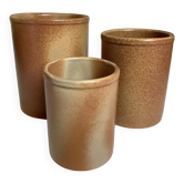 Trio of stork vases in Rigny stoneware