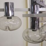 Chrome ceiling lamp by Toscana Luce, 1970s