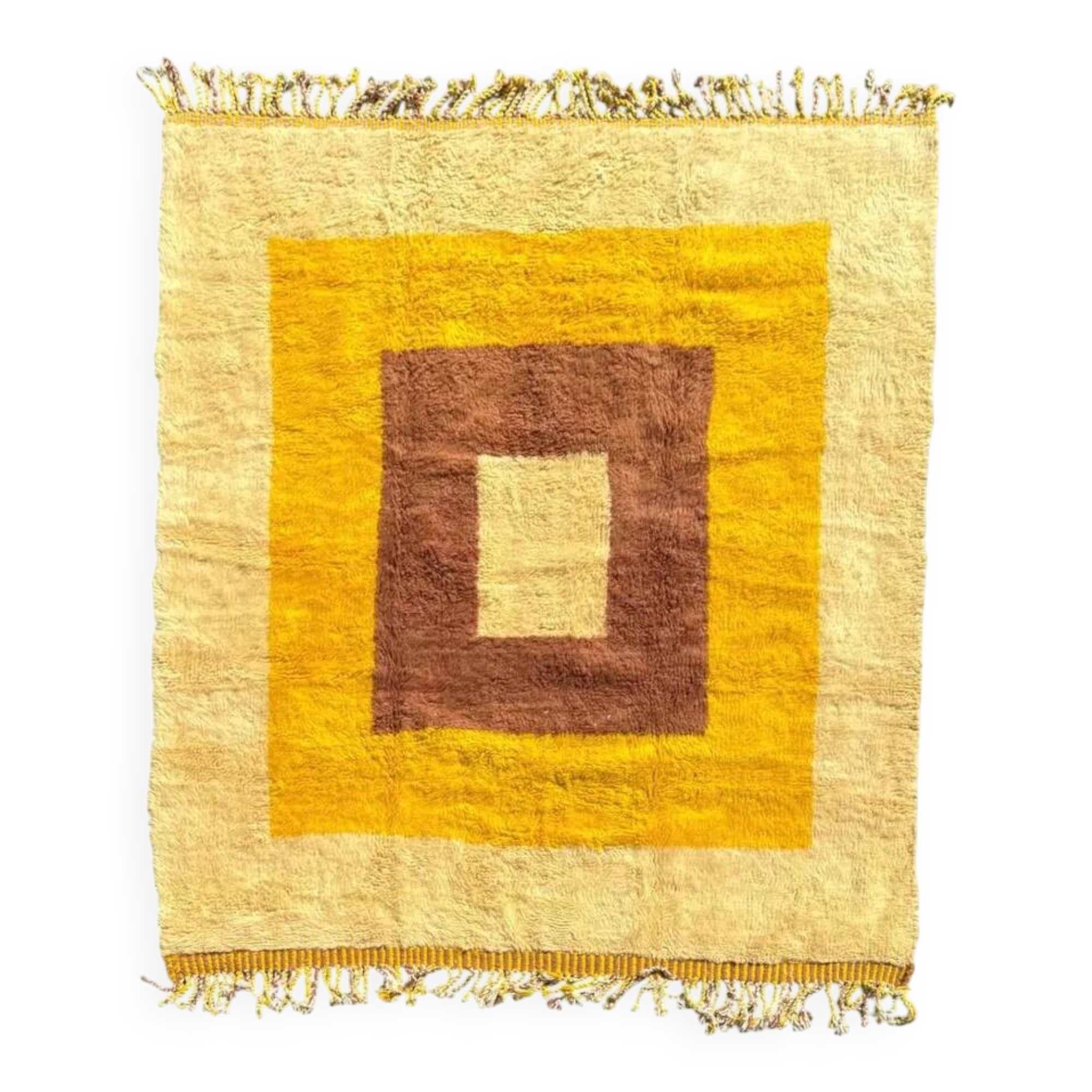 Moroccan Mrirt rug in luxury wool 200x250 cm - Handmade modern Berber rug - Wool rug for indoors