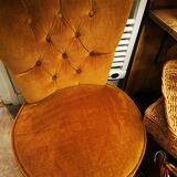 Pair of vintage ocher toad armchairs