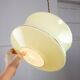 Mid-Century Italian Brass and Green Glass Pendant Lamp