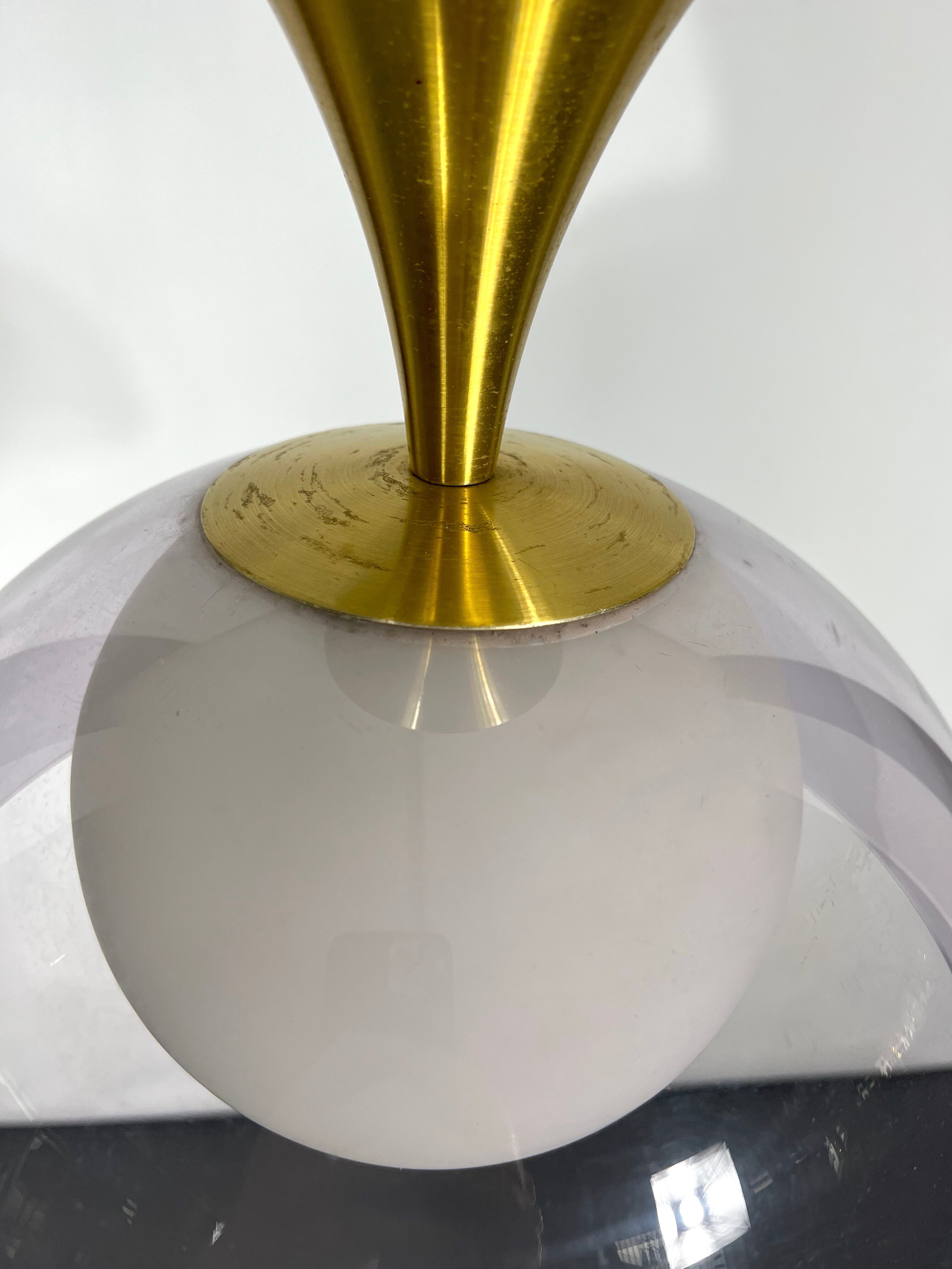 Vintage brass Stilux Milano chandelier, Italy 1960s