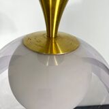 Vintage brass Stilux Milano chandelier, Italy 1960s