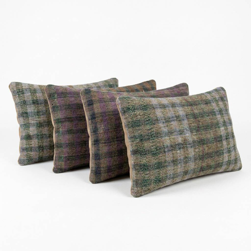 Set of 4 vintage kilim cushion covers 41x61 cm