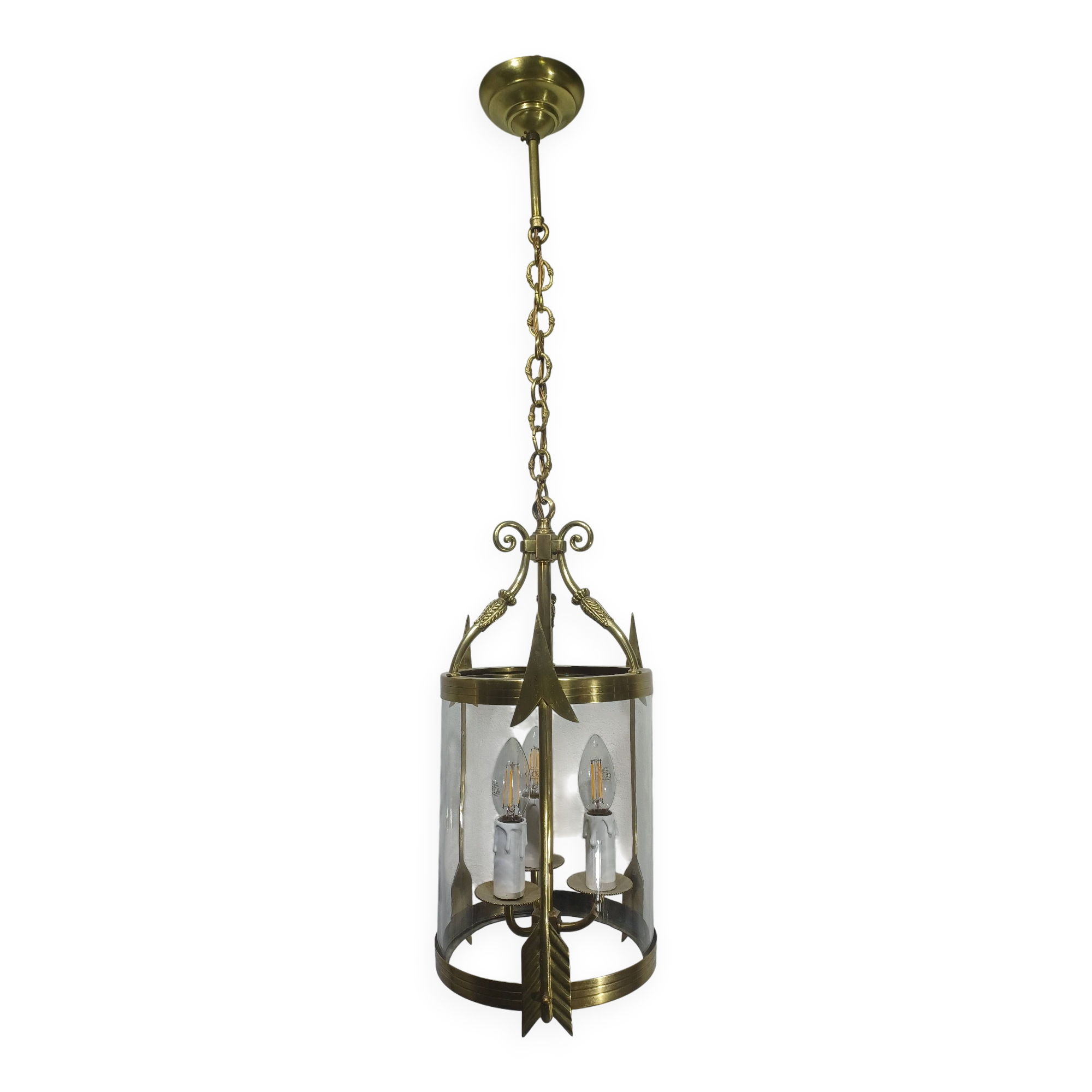 Empire Style 3-Light Bronze Lantern