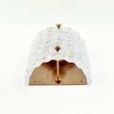 Mid-Century Scandinavian Glass & Brass Wall Light by Carl Fagerlund for Orrefors, Sweden, 1960s