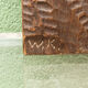Modernist bas-relief, Virgin and Child, carved wood, signed