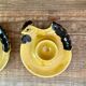 2 coquetiers « poule » vintage