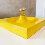 Yellow Metal Wall Light by Klaus Hempel for Kaiser Leuchten, 1970s