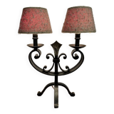 Brutalist wrought iron lamp from the 60s