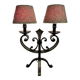 Brutalist wrought iron lamp from the 60s