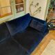 Blue velvet sofa Baci Habitat 3-seater
