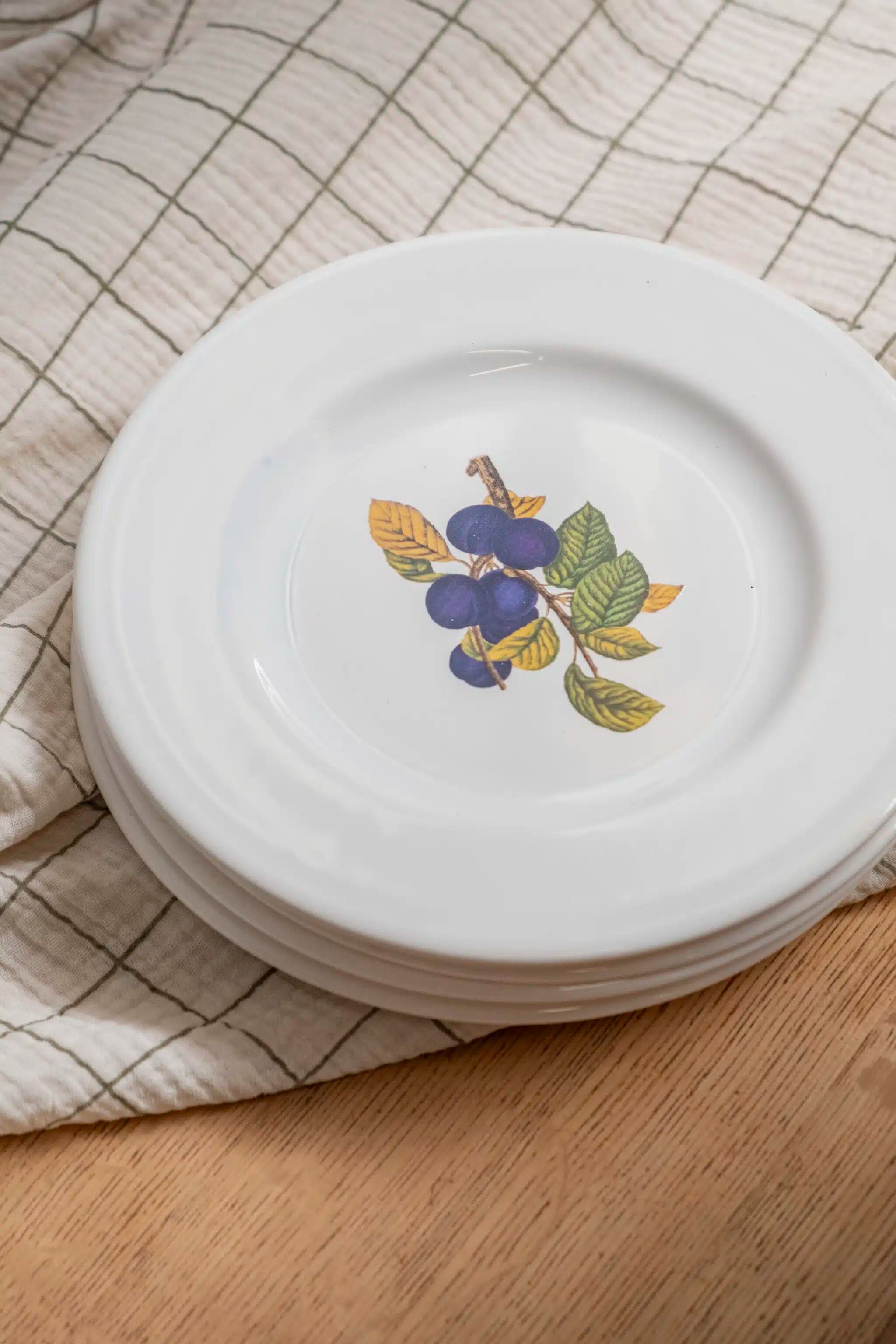 Set of 5 flat plates "Orchard"