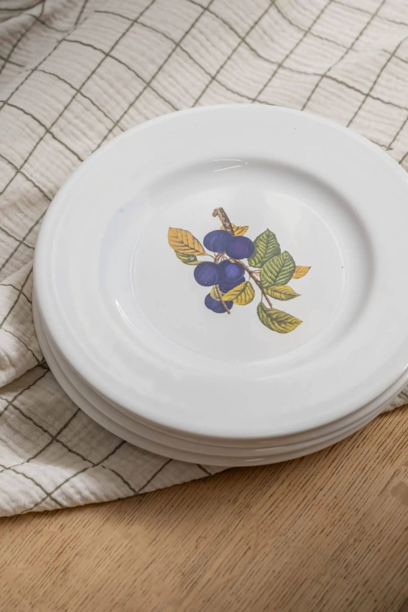 Set of 5 flat plates "Orchard"