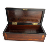 Old glove box in inlaid wood