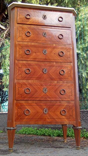 Louis XVI style inlaid chiffonier