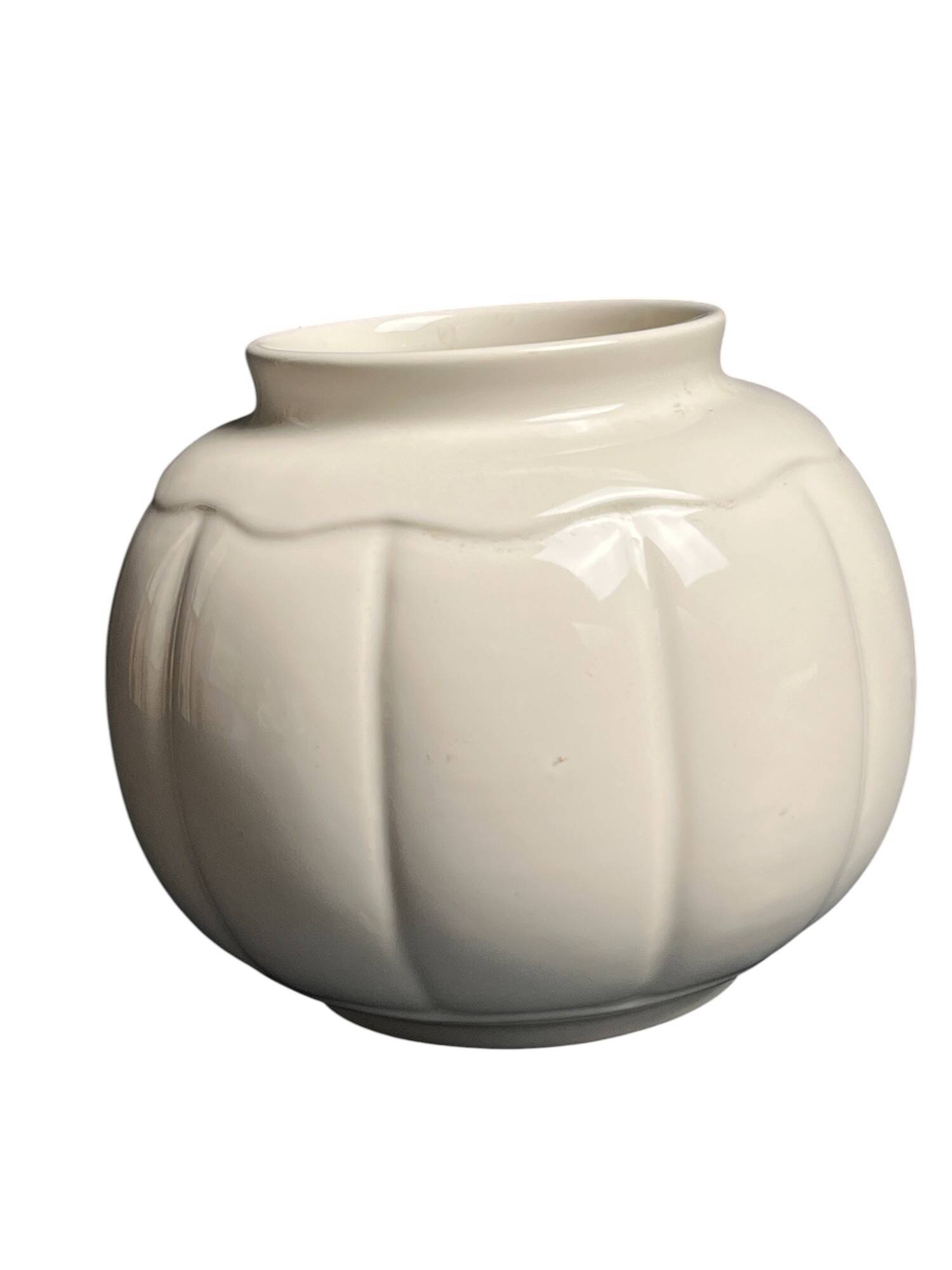 Art Deco, ceramic ball cache pot Italy early 20th century