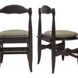 Set of 4 chairs by Guillerme and Chambron