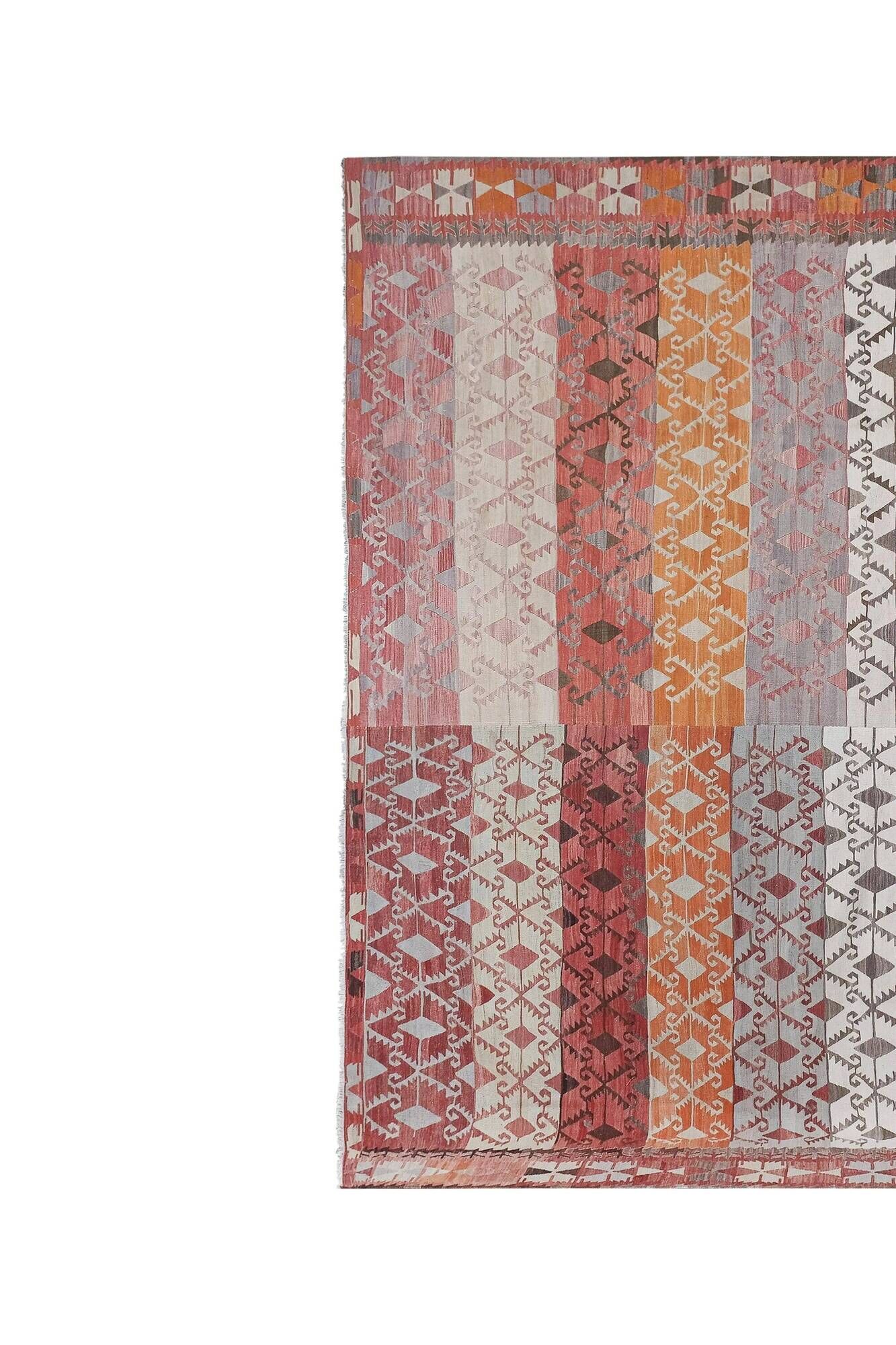 Vintage Turkish kilim handwoven 321x330 cm