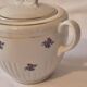 Covered sugar bowl half-porcelain Lunéville Keller and Guerin A587