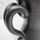 Jean Austruy Black Ceramic Ear Vase French 1950s Vintage