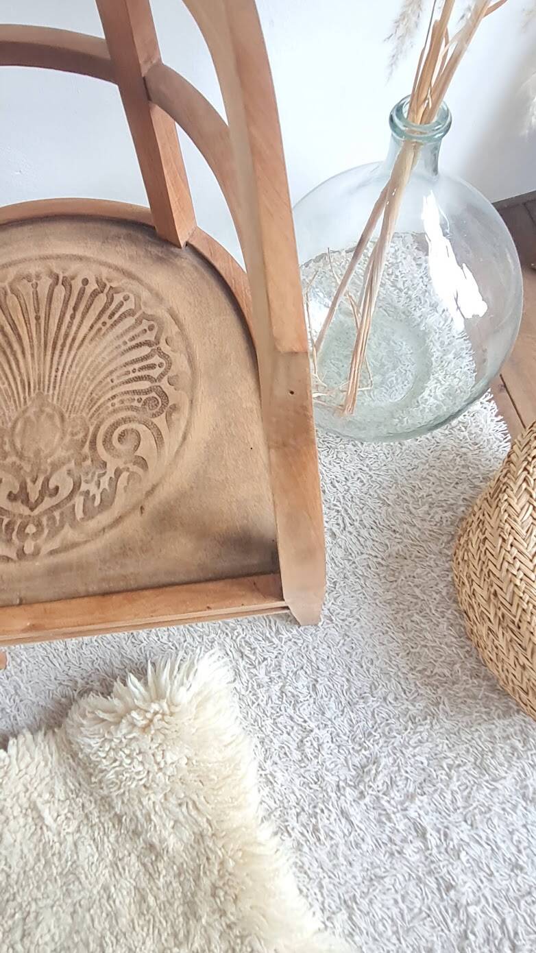 Pair of chairs in the style of antique armchairs circa 1940 - engraved seat.