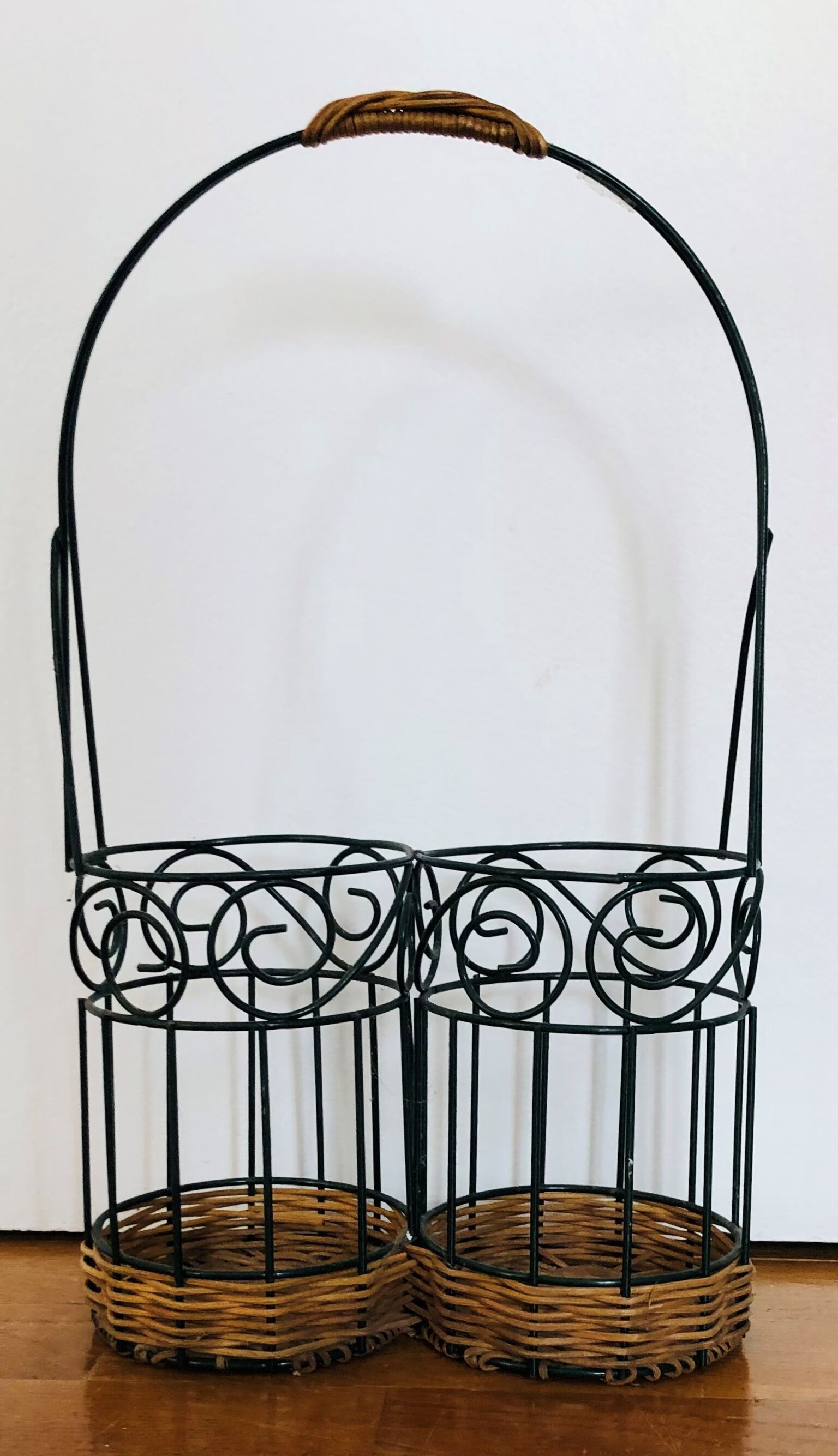 Wrought iron bottle holder