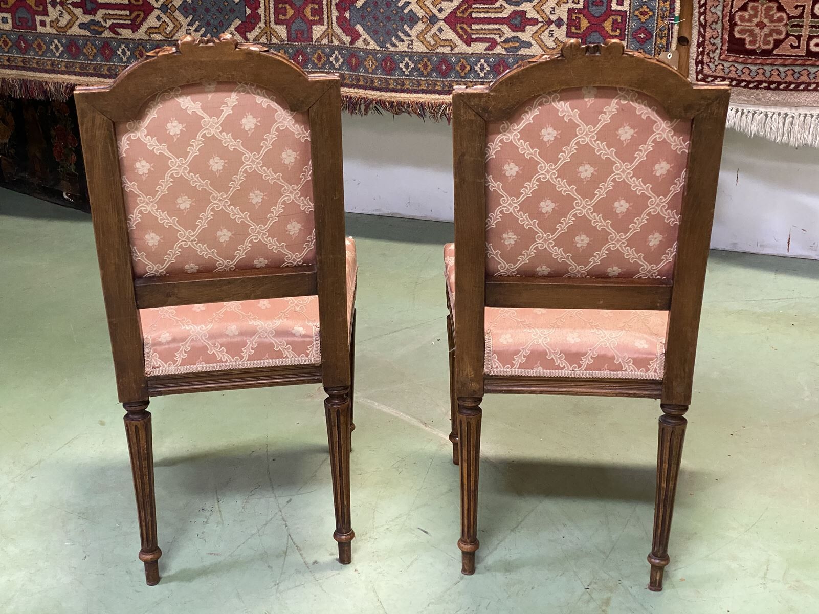 Pair of Louis XVI chairs early 20th in ground beech
