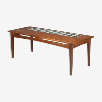 Scandinavian coffee table in rosewood and ceramic