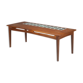 Scandinavian coffee table in rosewood and ceramic