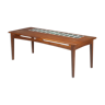 Table basse scandinave en palissandre et céramique