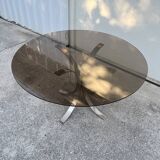 Italian design glass table from the 80s