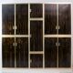 Luciano Frigerio Mid-Century Modern Italian Brass and Walnut Wardrobe, 1970