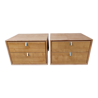 Set of 2 vintage bedside tables Gauthier France
