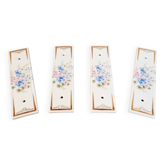 Lot de 4 plaques de propreté porcelaine de Limoges