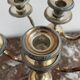 Candlesticks, silver-plated metal, Maison Christofle, pair of candelabras, 3 lights