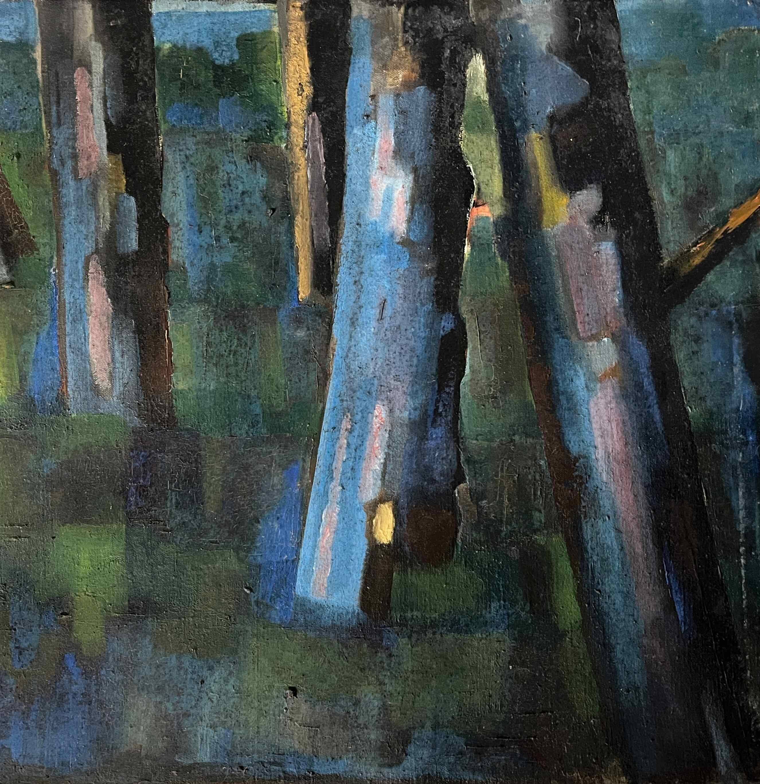 HST 1956 painting "The Forest" Guy Feinstein (1929-2008) Narrative figuration